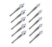 BESPORTBLE 10pcs Stainless Steel Dessert Decorating Spoons Food Grade Kitchen Supply for Chocolate Dipping Cake and Cookie Plate Presentation Tools with Comfortable Handles