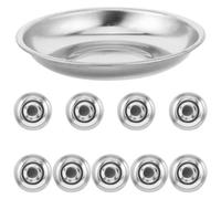 BESPORTBLE 10pcs Stainless Steel Smoke Pellet Holder Tray Stackable Open Design Mounting Plates for Film Special Effects Photography Props Stage Plays and Event Decoration