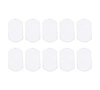 BESPORTBLE 10Pcs Titanium Steel Dog Id Tags Pendant Set with Aluminum Laser Engraving, Silver Pet Hanging Identity Tags for Dogs and Cats, Sturdy Metal Pet Pendent for Collar Accessories