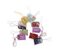 BESPORTBLE 10pcs Traditional Japanese Omamori Pendant Embroidered Blessing Charms for Travel Health Success Wealth and Fortune Portable Hanging Sachets for Luck and Protection