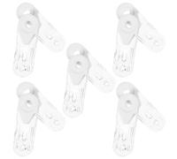 BESPORTBLE 10pcs White Acrylic Oval Roller Blind Handles for Window Blinds Easy to Install with Smooth Sliding Curtain Lifting Accessory for Indoor Vertical
