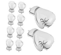 BESPORTBLE 10pcs White Inflatable Boxing Glove Balloons for Wrestling Party Favors Foil Sport Decorations for Boys Birthday Tear Resistant Boxing Birthday Supplies