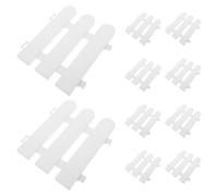 BESPORTBLE 10Pcs White Plastic Garden Fence Panel, 17Cm X 20Cm Reinforced Decorative Picket Fence for Lawn, Courtyard, Festival Display and Flower Bed Borders