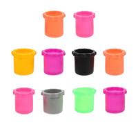 BESPORTBLE 10pcs Wireless Microphone Silicone Bottom Rod Sleeves Anti-rolling Protection Covers for Handheld Mic Accessories, Random Color, Suitable for Karaoke and Conference Use