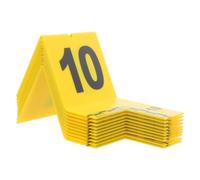 BESPORTBLE 10pcs Yellow Plastic Crime Scene Evidence Markers Tents with Scale for Accurate Documentation and Fast Evidence Collection, for Investigation and Detective Birthday Party