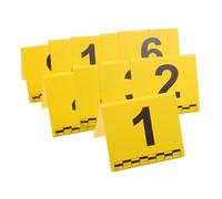 BESPORTBLE 10pcs Yellow Plastic Evidence Markers Number Id 1-10 for Precise Crime Scene Documentation and Detective Birthday Parties Optional Hanging Hole
