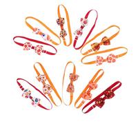 BESPORTBLE 11pcs Adjustable Pet Bow Tie Collars for Cats and Dogs Soft Comfortable Fall Halloween Pumpkin Maple Leaf Neckties Grooming Accessories for Autumn Parties and Photo Shoots