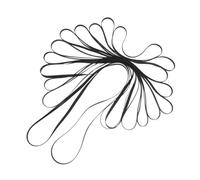 BESPORTBLE 11pcs Vinyl Turntable Belt Replacement Black Rubber Drive Belts for Vintage Record Players Stable Rotation Fit for Audio Equipment Repair Low Noise Seasonal Durability