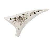 BESPORTBLE 12-hole Ceramic Ocarina in A Major with Neck Strap, Beginner Soprano Music Instrument for Children and Adults, Classical Alto Tone Ocarina Suitable for Practice and Performance Random Style