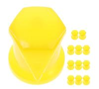 BESPORTBLE 12 Pack Loose Wheel Lug Nut Indicator Yellow Wheel Nut Markers for Trucks Semi Trailers & Enclosed Trailers High Visibility Tightening Band Cap Sleeve for Visual Safety Checks