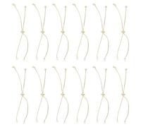 BESPORTBLE 12 Pcs Adjustable Slider Bracelet, Jewellery Chain Link Bracelet, Copper Gold Plated, Adjustable Length, Fits Wrist Sizes, Women, Jewelry Making, Formal Events