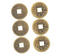 BESPORTBLE 12 pcs Brass Chinese Divination Coins with Smooth Edges for Feng Shui Success Hanging Decor Compact Copper Coin Pendants for Craft Projects and Traditional Knot Making Lucky Car