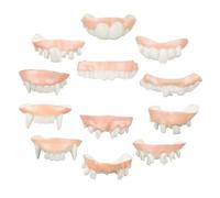 BESPORTBLE 12 Pcs Halloween Vampire Fangs Cosplay Teeth Realistic and Funny Fake Fangs for Costume Parties Secure Comfortable Fit for Spooky Pranks and Masquerade