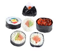 BESPORTBLE 12 Pcs Realistic Artificial Sushi Model Simulation Rice Rolls Japanese Fake Food Props for Display Photography Party Decor Sushi Shop Decoration