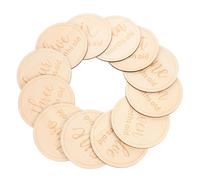 BESPORTBLE 12 pcs Wooden Monthly Milestone Discs Round Milestone Cards for Newborns Simple and Elegant Design for Capturing Memorable Moments Decorative Photo Props