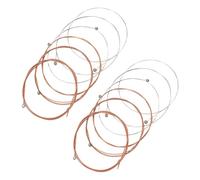 BESPORTBLE 12pcs Acoustic Folk Guitar Strings Replacement Metal Material Bright Tone with Long Sustain Enhanced Grip for Fingerpicking and Bending Suitable for Folk Guitarists and Gift Giving