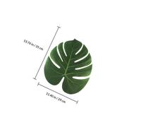 BESPORTBLE 12pcs Artificial Monstera Leaf Placemats 29x35cm Large Tropical Palm Leaf Table Runner for Hawaiian Party and Dining Table Decoration
