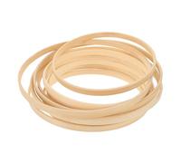 BESPORTBLE 12pcs Bamboo Round Embroidery Hoop with Smooth Finish Stable Non Slip Circle Frames for Cross Stitch Lightweight Portable Sewing Craft Tools for DIY Needlework Projects