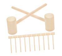 BESPORTBLE 12pcs Boys and Girls's Solid Wood Mallet Toy Mini Hammer for Toddlers Arts Crafts Toy for Boys Girls Safe Mallets for Hand-eye Coordination