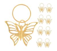 BESPORTBLE 12pcs Butterfly Hair Rings Braid Charms for Dreadlock Jewelry Gold Butterfly Braid Beads Hair Accessories for Women