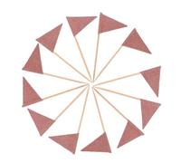 BESPORTBLE 12pcs Cake Decoration Sign Food Flags Holiday Toothpicks Cake Flag Decor Cocktail Picks Ornaments Cupcake Decoration Toppers Dessert Toothpick Rose Gold Paper