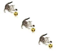 BESPORTBLE 12pcs Cat Toy Soft Sponge Footballs for Cats Playful Instincts Cute Design Prevents Scratching for Indoor Fun