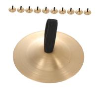 BESPORTBLE 12pcs Copper Finger Cymbals Lightweight Percussion Accessories for Belly Dancing and Music Lessons Bright Gold Hand Cymbals for Party and School Activities