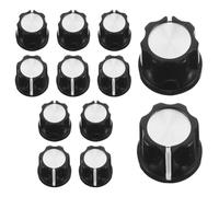 BESPORTBLE 12pcs Electric Guitar Knobs Black Matte Top Hat Speed Volume Tone Control Caps for Bass and Guitar Effect Pedal Replacement Parts Conductive Potentiometer Knobs Easy Installation