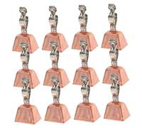 BESPORTBLE 12pcs Fishing Rod Alarm Bells with Stainless Steel Clip Copper Collar Bite Alert for Sea Fishing Weather Resistant Bite Detection Bells with Snap Clips for Catfish