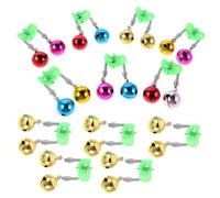 BESPORTBLE 12pcs Fishing Rod Bite Alarm Bells High Sensitivity Metal Dual Bell Design Loud Sound for Night and Noisy Environments with Plastic Clip Easy Installation for Sea and Boat Fishing