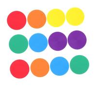 BESPORTBLE 12pcs Flat Non-skid Sports Training Markers Colorful Spot Discs for Football Soccer Agility Drills Youth Practice Equipment