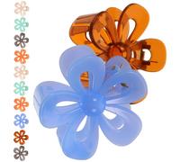 BESPORTBLE 12pcs Flower Hair Claw Clips for Women, Nonslip and Skin-friendly Abs PC Material, Elegant Small Hair Accessories for Parties and Dates Random Color
