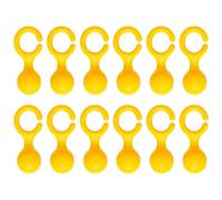 BESPORTBLE 12pcs Foldable Umbrella Hanger Sticky Hook, Yellow | Plastic Folding Design, No Drilling Needed, Stable Suspension, for Outdoor Use and Cafe Tea Time Random Color