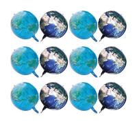 BESPORTBLE 12pcs Globe Balloons with Realistic World Map Design Aluminum Foil Planet Theme Party Supplies for Earth Day Birthday Travel and Educational Celebrations