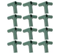 BESPORTBLE 12pcs Greenhouse Frame Connector 3 Way Pipe Connector Plastic 3 Way 90 Degree Green for Pipe and Garden Trellis UV Resistant Weatherproof Garden Design