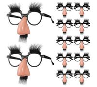 BESPORTBLE 12Pcs Groucho Marx Glasses - Funny Big Nose Glasses for Halloween for Costumes, Parties, and Entertainment