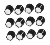 BESPORTBLE 12pcs Guitar Effect Knobs Replacement Top Hat Volume and Bass Control Potentiometer Caps Secure Fit and Sturdy Build for Electric Guitar and Bass Precision Tone Control Accessories