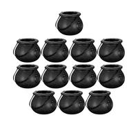 BESPORTBLE 12pcs Halloween Trick or Treat Cauldrons Mini Plastic Candy Buckets Ghost Design Halloween Party Candy Containers for Birthday Decorations