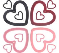 BESPORTBLE 12pcs Heart Charm Pendant Hollow Frame Resin Decoration | Lightweight Decorative Piece, Bag Ornaments and Decor Accessories, Delicate Chic Style, Easy to Carry