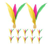 BESPORTBLE 12Pcs High Elastic Rubber Head Shuttlecocks for Outdoor Games Stable Flight Path Optimized Aerodynamics for Adults Park Beach Backyard Fun