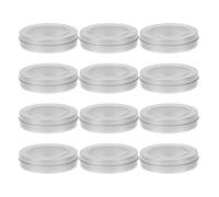 BESPORTBLE 12pcs Jewelry Storage Tin Cookie Boxes Decorative Storage Can Metal Tinplate Empty Tin Metal with Lids Bulk Cookie Empty Cans Jars Case Silver