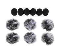 BESPORTBLE 12PCS Lapel Microphone Windscreen: Sponge Covers Lavalier Microphone Windshield Furry Windproof Wind Screen for Conference Recording