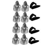 BESPORTBLE 12pcs Metal Guitar Finger Picks Thick Acoustic Guitar Picks for Finger Protection for Fingerstyle Playing