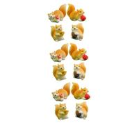 BESPORTBLE 12pcs Micro Landscape Ornament Mini Squirrels Resin Craft Squirrel Figurines for Garden