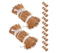 BESPORTBLE 12pcs Mini Hay Bales for Decoration, 6.5cm Small Dollhouse Straw Bales, Miniature Garden Scenery Haystack Set for Craft, Autumn Harvest Table and Farm Display