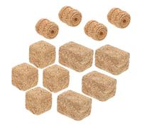 BESPORTBLE 12pcs Mini Hay Bales Lifelike Decorative Straw Bale Ornaments for Dollhouse Farm Accessories Fake for Creative Model Scenes and Outdoor Indoor Display