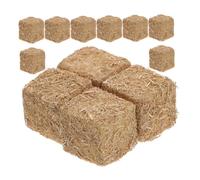 BESPORTBLE 12pcs Mini Hayrick Ornaments Stackable Miniature Haystacks for Dollhouse Garden Decor Farm Diorama Accessories Natural Hayrick Appearance