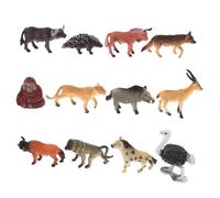 BESPORTBLE 12pcs Miniature African Animal Figures Realistic Wildlife Models for Home Decor Educational Playthings Desktop Decoration Craft Collection