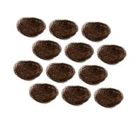 BESPORTBLE 12pcs Miniature Artificial Bird Nest Ornaments for Garden and Home Decor 7cm Brown Simulated Nest for Easter Decorations and Photography Props