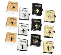 BESPORTBLE 12pcs Miniature Bible Book Models for Dollhouses Realistic Mini House Decor and Photography Props Assorted Designs for Creative Scenes and Play